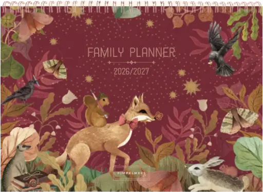[PMP.26111] Pimpelmees Magical Forest familieplanner 2026/2027 fox peony 