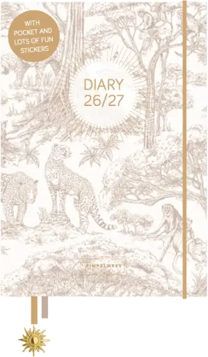 [PMONO.26110] Pimpelmees Mono Savannah Stories agenda 2026/2027 leopard warm nude 