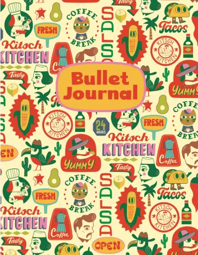 [KK.10030] Kitsch Kitchen bullet journal El Restaurante green
