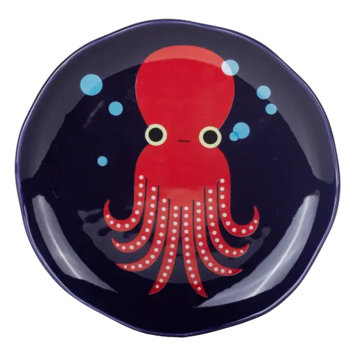 [KK.80055] Kitsch Kitchen klein bord rond Sealife octopus
