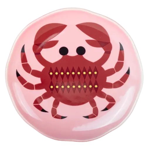 [KK.80056] Kitsch Kitchen small plate round Sealife crab
