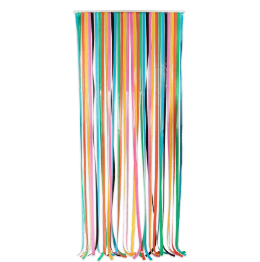 [KK.70159] Kitsch Kitchen door curtain Bonaire multi-color plastic 90x220cm