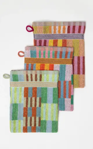 [FF.080] Foekje Fleur wash cloth trio #80 tulip quilt