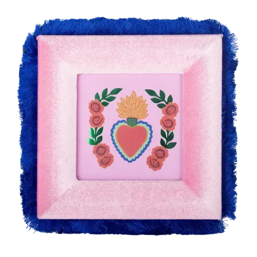 [KK.70160] Kitsch Kitchen photo frame square 10x10cm Milagro heart pink