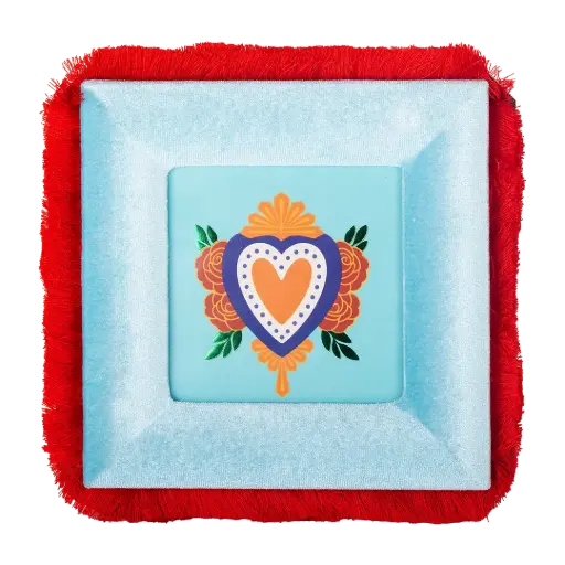 [KK.70161] Kitsch Kitchen photo frame square 10x10cm Milagro heart blue