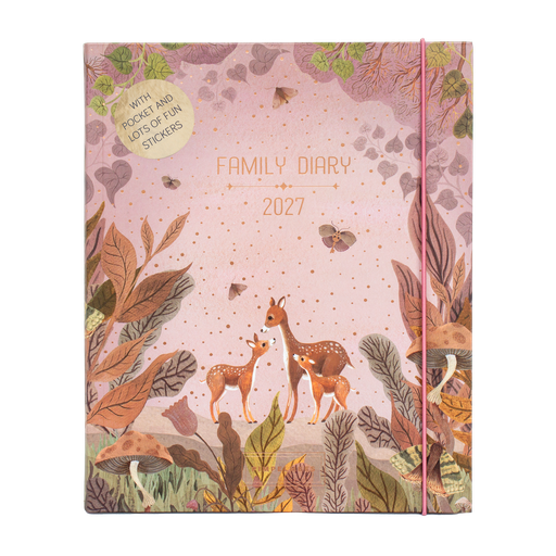 [PMP.27004] Pimpelmees Magical Forest family diary 2027 deer warm red