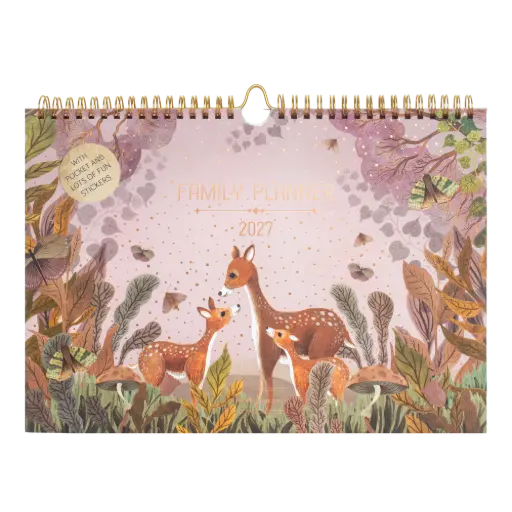 [PMP.27006] Pimpelmees Magical Forest family planner 2027 deer warm red
