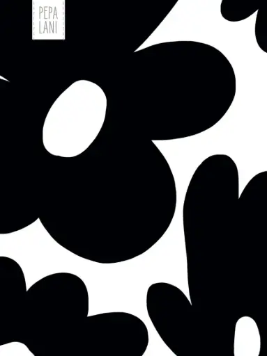 [PBW.10093] Pepa Lani Black & White notitieboek flowerbomb
