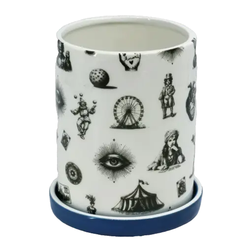[KK.70177] Kitsch Kitchen Kitsch Royale jar big w. coaster patchwork 