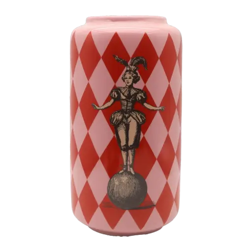 [KK.70178] Kitsch Kitchen Kitsch Royale vaas Loretta roze/rood