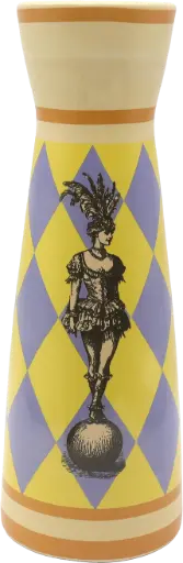[KK.70179] Kitsch Kitchen Kitsch Royale vaas Fifi blauw/geel 