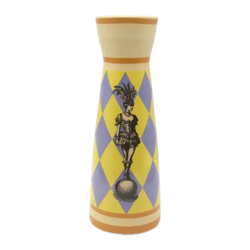 [KK.70179] Kitsch Kitchen Kitsch Royale vase Fifi blue/yellow 