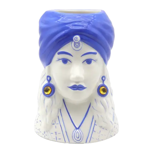 [KK.70180] Kitsch Kitchen Kitsch Royale vaas Madame Lola blauw 