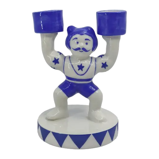 [KK.70184] Kitsch Kitchen Kitsch Royale candle holder mr. Gaston pillar 12,5x9cm