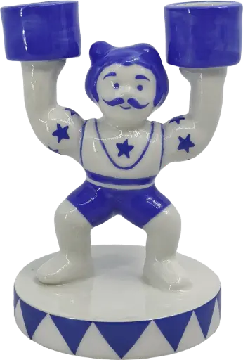 [KK.70184] Kitsch Kitchen Kitsch Royale candle holder mr. Gaston pillar 12,5x9cm