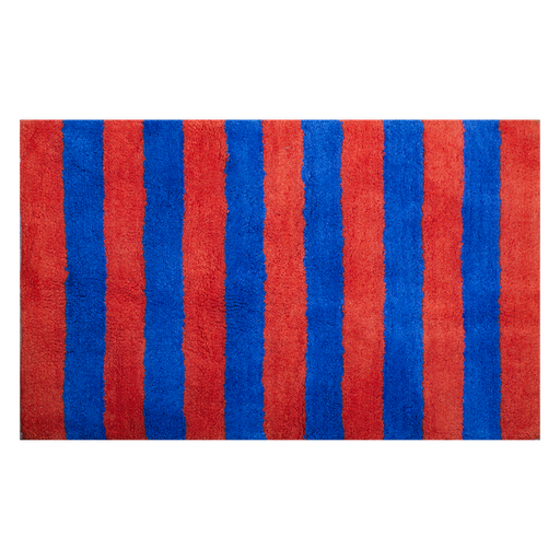 [KK.70047] Kitsch Kitchen bathmat striped orange/dark blue