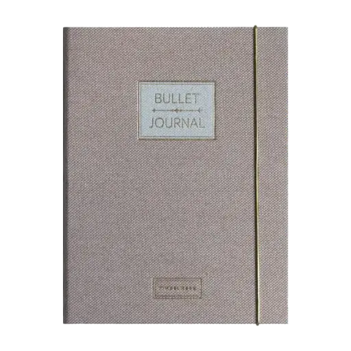 [PMONO.10010] Pimpelmees bullet journal PRO Luxe edition linnen Mono Pencil grey FSC