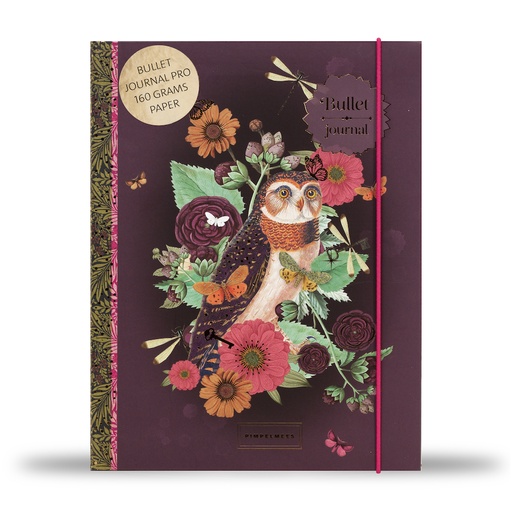 [PMP.61177] Pimpelmees bullet journal PRO Owl - Plum 