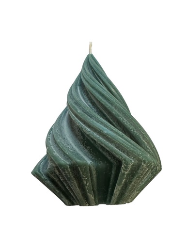 [KK.70020] Kitsch Kitchen Christmas tree candle L dark green (32h)
