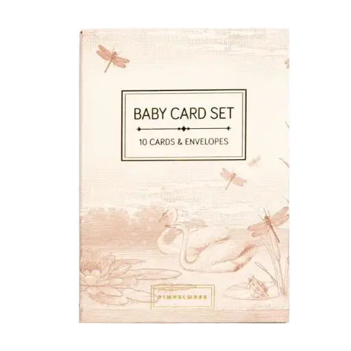 [PMONO.10046] Pimpelmees baby kaartenset 10 kaarten - incl. enveloppen Mono warm nude