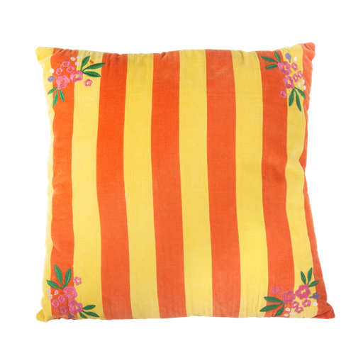 [KK.70041] Kitsch Kitchen cushion Mercado de Flores yellow