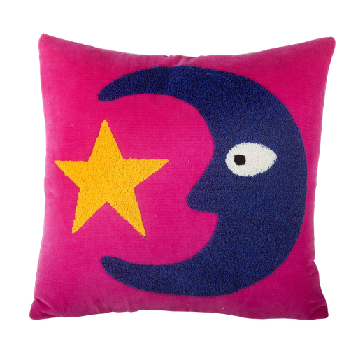 [KK.70043] Kitsch Kitchen kussen Loteria moon roze 