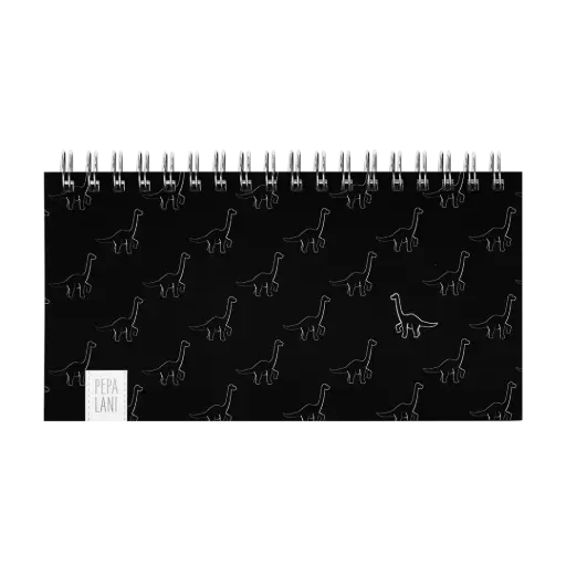 [PBW.10066] Pepa lani deskplanner Black & White dinos small zwart