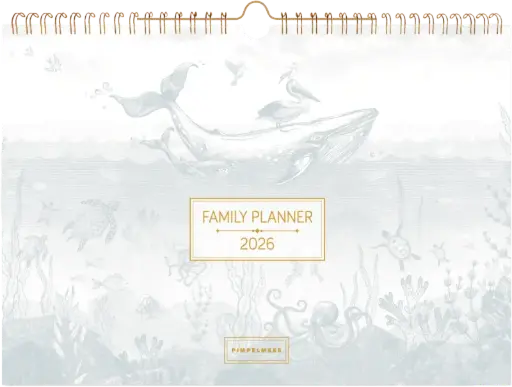 [PMONO.26002] Pimpelmees familie planner 2026 Mono Whale society breezy blue