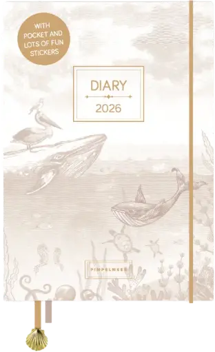 [PMONO.26011] Pimpelmees diary 2026 Mono Whale society warm nude