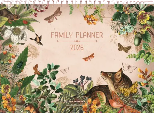 [PMP.26001] Pimpelmees family planner 2026  terra botanica fox rose