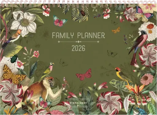[PMP.26003] Pimpelmees familie planner 2026 terra botanica Monkey olive