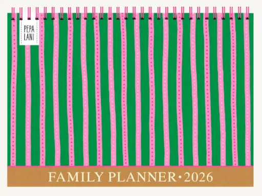 [PPL.26012] Pepa Lani familie planner 2026 Flower coloured zebra