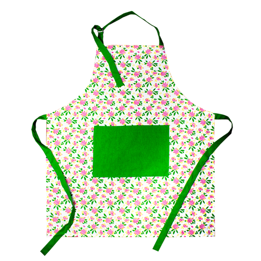 [KK.70064] Kitsch Kitchen schort Mercado de Flores groen
