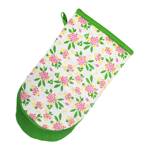 [KK.70069] Kitsch Kitchen ovenmitten Mercado de Flores green
