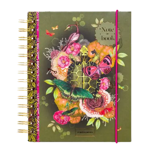 [PMP.61153] Pimpelmees notitieboek A5 WIREO XXL Turtle - Olive 