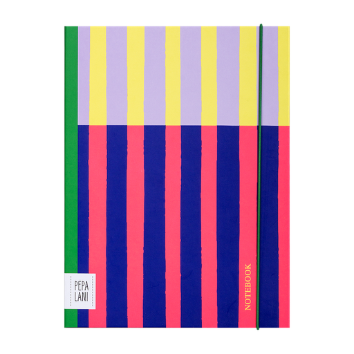 [PPL.40088] Pepa Lani notebook A5 Flower Pink on blue fancy hearts 