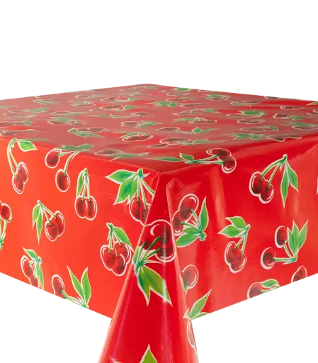 [TZ0021C] Kitsch Kitchen oilcloth Cerezas red 10 cm (1.20 wide)