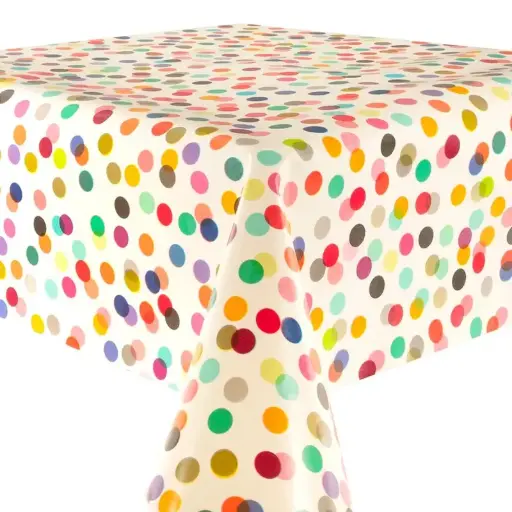 [TZ0358C] Kitsch Kitchen oilcloth Confetti 10 cm  (1.40 wide)