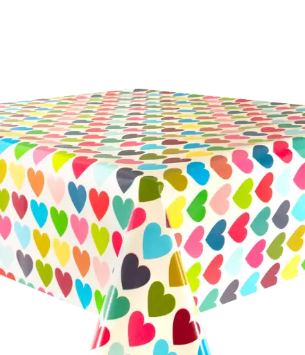 [TZ0359C] Kitsch Kitchen oilcloth Hearts 10 cm  (1.40 wide)
