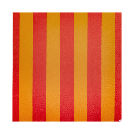 [KK.70011] Kitsch Kitchen paper napkins Streetstyle striped orange/red