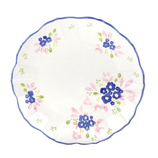 [KK.70084] Kitsch Kitchen ontbijtbord Mercado de Flores blauw