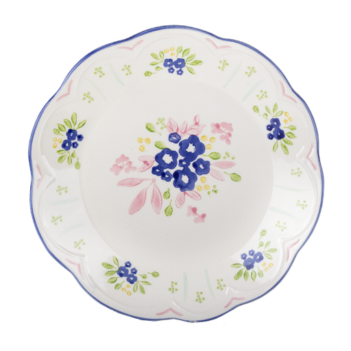 [KK.70086] Kitsch Kitchen diner bord Mercado de Flores blauw 