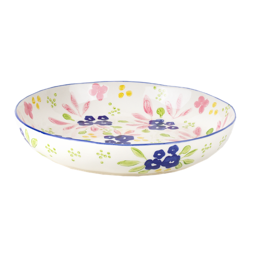 [KK.70088] Kitsch Kitchen pasta plate Mercado de Flores blue