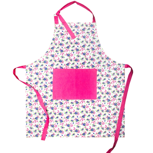 [KK.70090] Kitsch Kitchen schort Mercado de Flores blauw