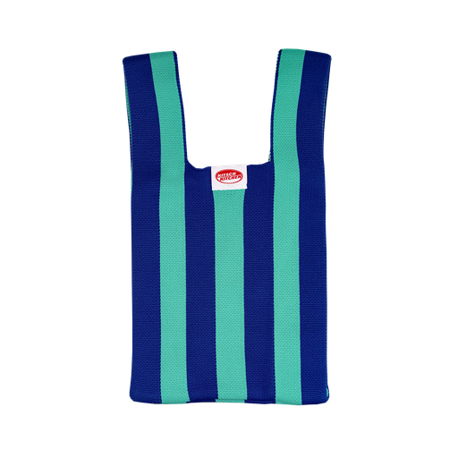 [KK.10006] Kitsch Kitchen poppy bag blue vertical stripes
