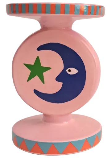 [KK.70115] Kitsch Kitchen candle holder Loteria La Luna