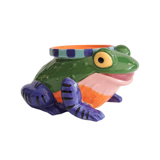 [KK.70119] Kitsch Kitchen candle holder Loteria La Rana (frog)