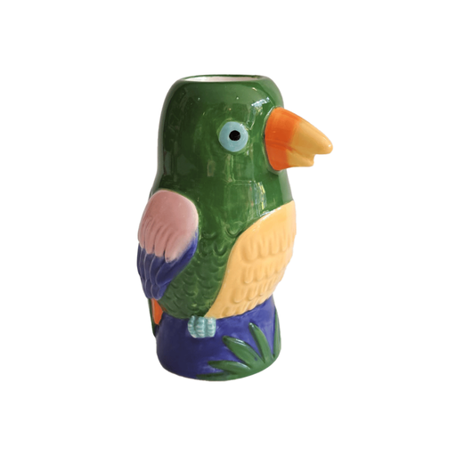 [KK.70123] Kitsch Kitchen kandelaar Loteria El Cotorro (vogel) pilaar