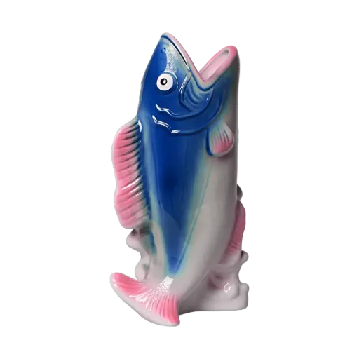 Kitsch Kitchen vaas vis blauw/roze