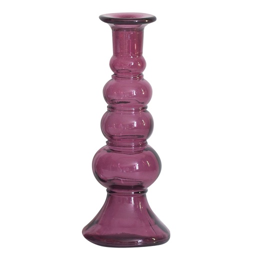 [KK.80016] Kitsch Kitchen candle holder recycled glass pink